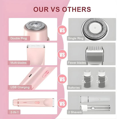 2-in-1 Electric Hair Trimmer & Shaver