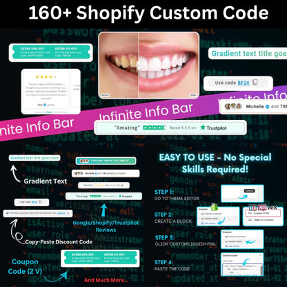 Copy Past Shopify Shortcodes